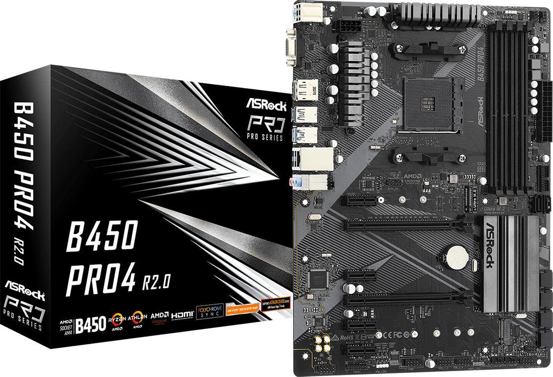 Материнська плата ASRock B450 Pro4 R2.0, фото 1