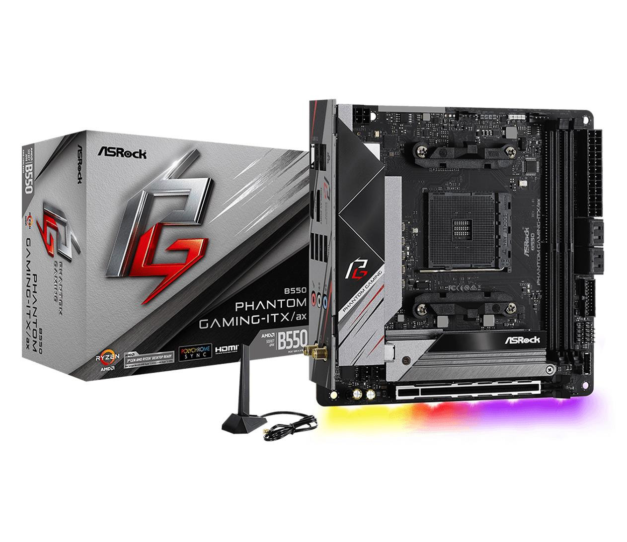 Материнська плата ASRock B550 Phantom Gaming-ITX/ax, фото 1