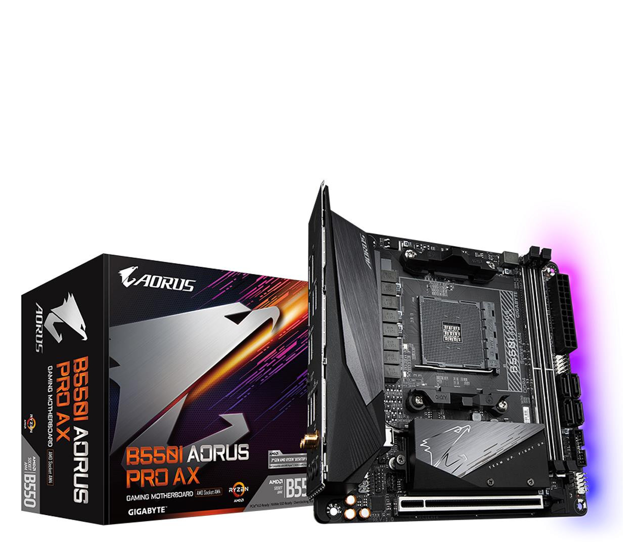 Материнська плата Gigabyte B550I AORUS PRO AX, фото 1