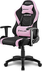 Комп'ютерне крісло для геймера Sharkoon Skiller SGS2 Jr. Black-Pink