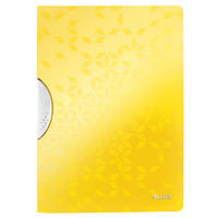 Папка А4 пластиковая клип-файл LEITZ WOW желтый (4185-00-16)