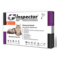 INSPECTOR Тотал К капли на холку для кошек от блох, клещей и гельминтов 8-15кг (1 пипетка 1,5мл)