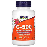 Витамины и минералы NOW Vitamin C-500 Calcium Ascorbate, 100 вегакапсул