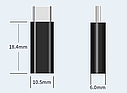 Адаптер перехідник USB 3.1 Gen 2 Type C Male - Type C Female Black, фото 4
