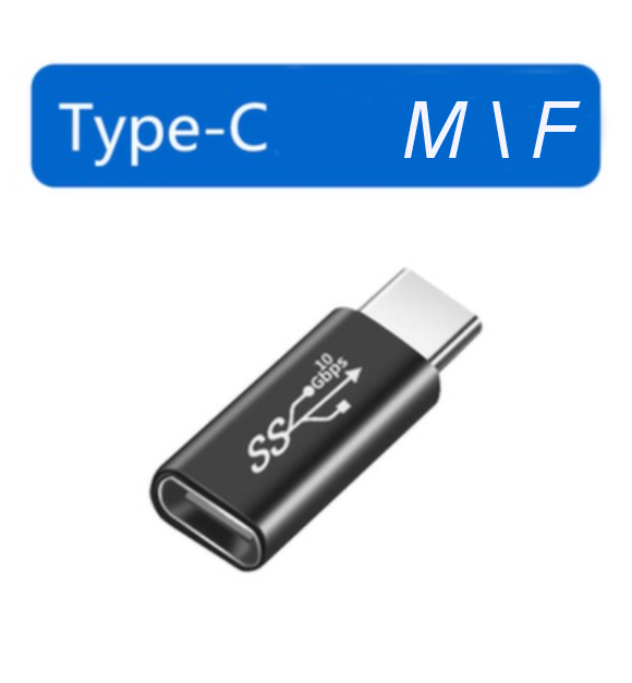 Адаптер перехідник USB 3.1 Gen 2 Type C Male - Type C Female Black