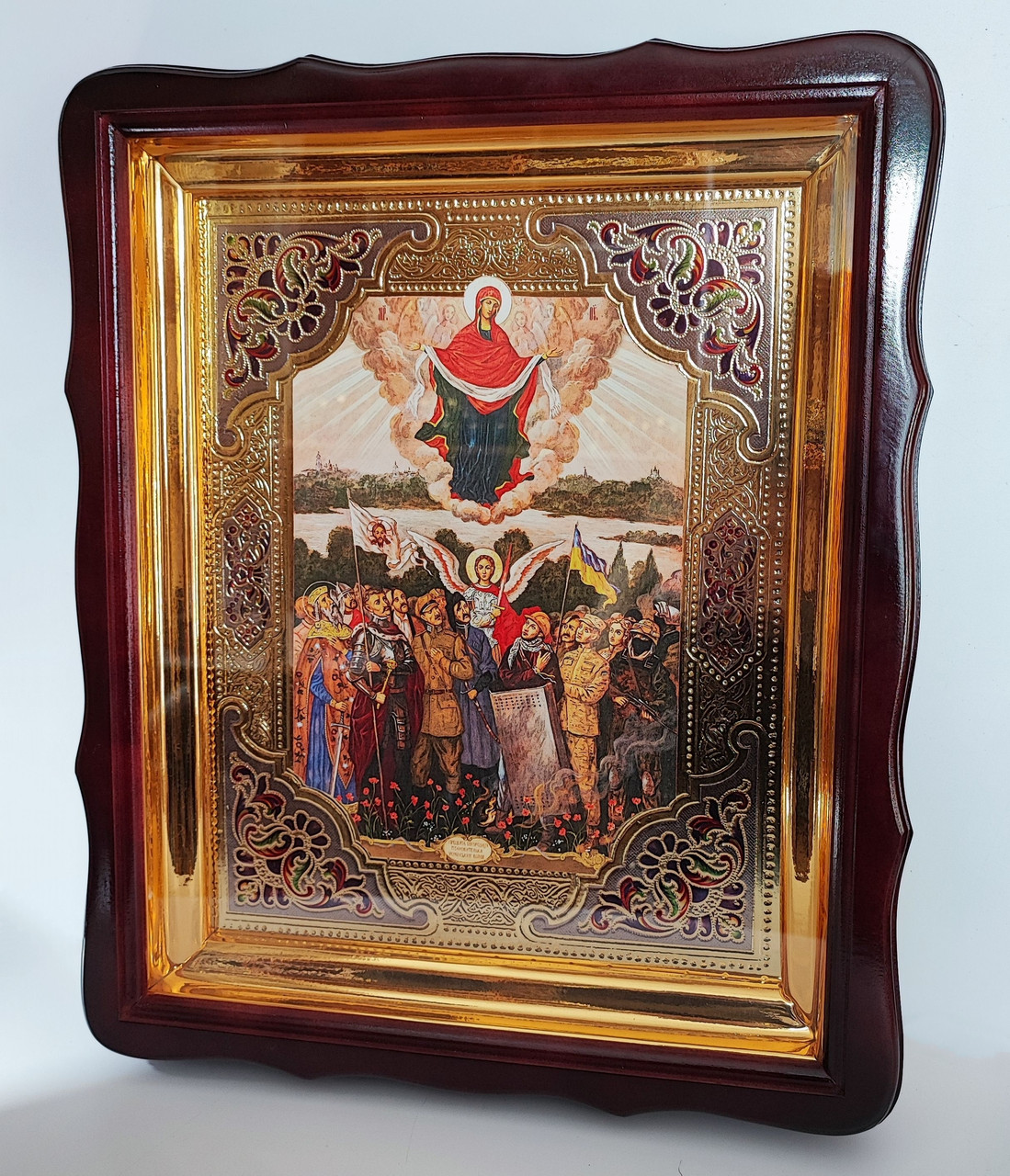 Ікона Пресвятої Богородиці - Покровительки Українських Воїнів 40*35cm, фото 1