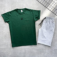 Качественный набор футболка + шорты, Стильный летний комплект для прогулок и занятий спортом с гербом
