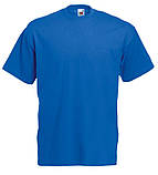 Яскраво синя чоловіча футболка класична Fruit of the loom Valueweight електрик, фото 3