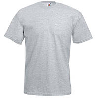 Світло сіра Чоловіча Футболка класична Fruit of the loom Valueweight сіро-лілова S