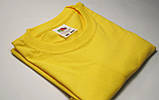 Лимонна чоловіча футболка класична Fruit of the loom Valueweight яскраво жовта однотонна без малюнків, фото 8