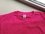 Малинова чоловіча футболка класична Fruit of the loom Valueweight фуксія однотонна базова рожева, фото 6