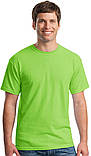 Лайм Чоловіча футболка класична Fruit of the loom Valueweight салатова зелена однотонна, фото 5