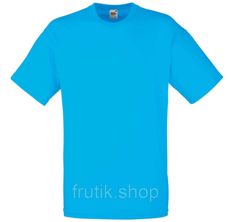 Ультрамарин Чоловіча Футболка класична Fruit of the loom Valueweight бірюзовий S