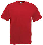 Цегляна червона чоловіча футболка класична Fruit of the loom Valueweight 100% бавовна унісекс, фото 3