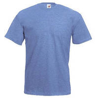 Синій меланж Чоловіча Футболка класична Fruit of the loom Valueweight S