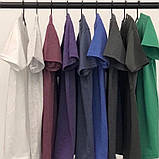 Темно сірий меланж базова унісекс футболка оверсайз fruit of the loom Valueweight heather grey S, фото 6