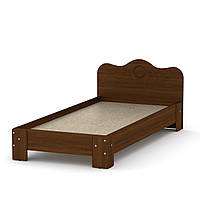 Красивая односпальная кровать Компанит-100 материал МДФ 90*200 прочная классическая с ножками низкая в спальню