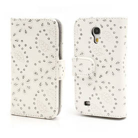 Чехол книжка "Glittery Powder" на Samsung Galaxy S4 mini I9190, белая