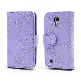 Чехол книжка "Glittery Powder" на Samsung Galaxy S4 mini I9190, сиреневая