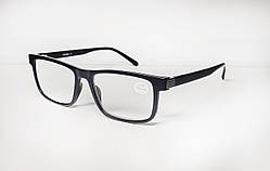 Окуляри чоловічі для зору матові, з діоптріями біла лінза плюс