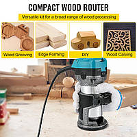 EVOR Electrik Hand Wood Router 710 W, одноручный фрезер 33000 об/мин, кромочный фрезер по дереву 220В, 3