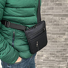 Чоловіча невелика сумка-планшетка через плече багато відділень Gold mini, фото 2