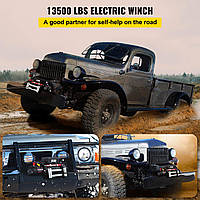 VEVOR 37,33 кг Электрическая лебедка 12V Motor Winch 3 Stage Electric Winch Электрическая моторная лебедка