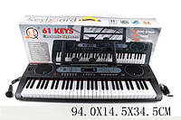 Синтезатор MQ6130, USB, от сети, 61 клавиша, с микрофоном, подставка для нот