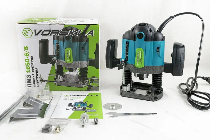 Фрезер електричний VORSKLA ПМЗ 1650-6/8 (потужність 1650 Вт, цанги 6/8 мм) Україна, фото 1