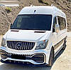 Решітка радіатора Mercedes Sprinter W906 (14-17) тюнінг стиль AMG GT Panamericana (Хром), фото 4