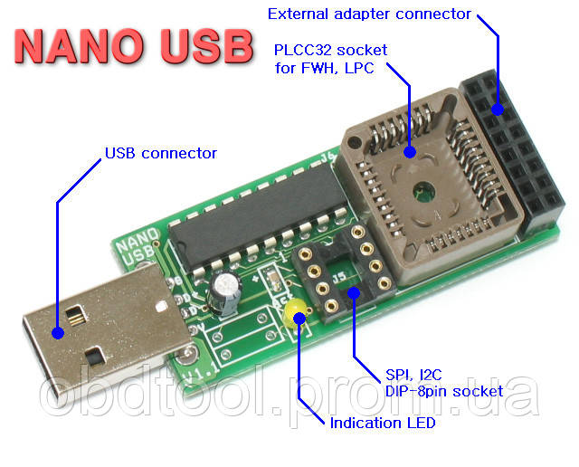 Nano Bios USB программатор FWH/LPC/SPI FLASHROM - фото 2 - id-p23724067