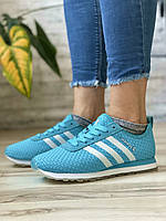 Кроссовки женские 13418, Adidas Lite, голубые [ 37 38 ] р.(37-23,1см)