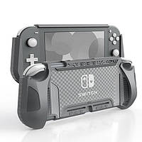 Защитный чехол бампер HEYSTOP для Nintendo Switch Lite + стики + стекло / Grey