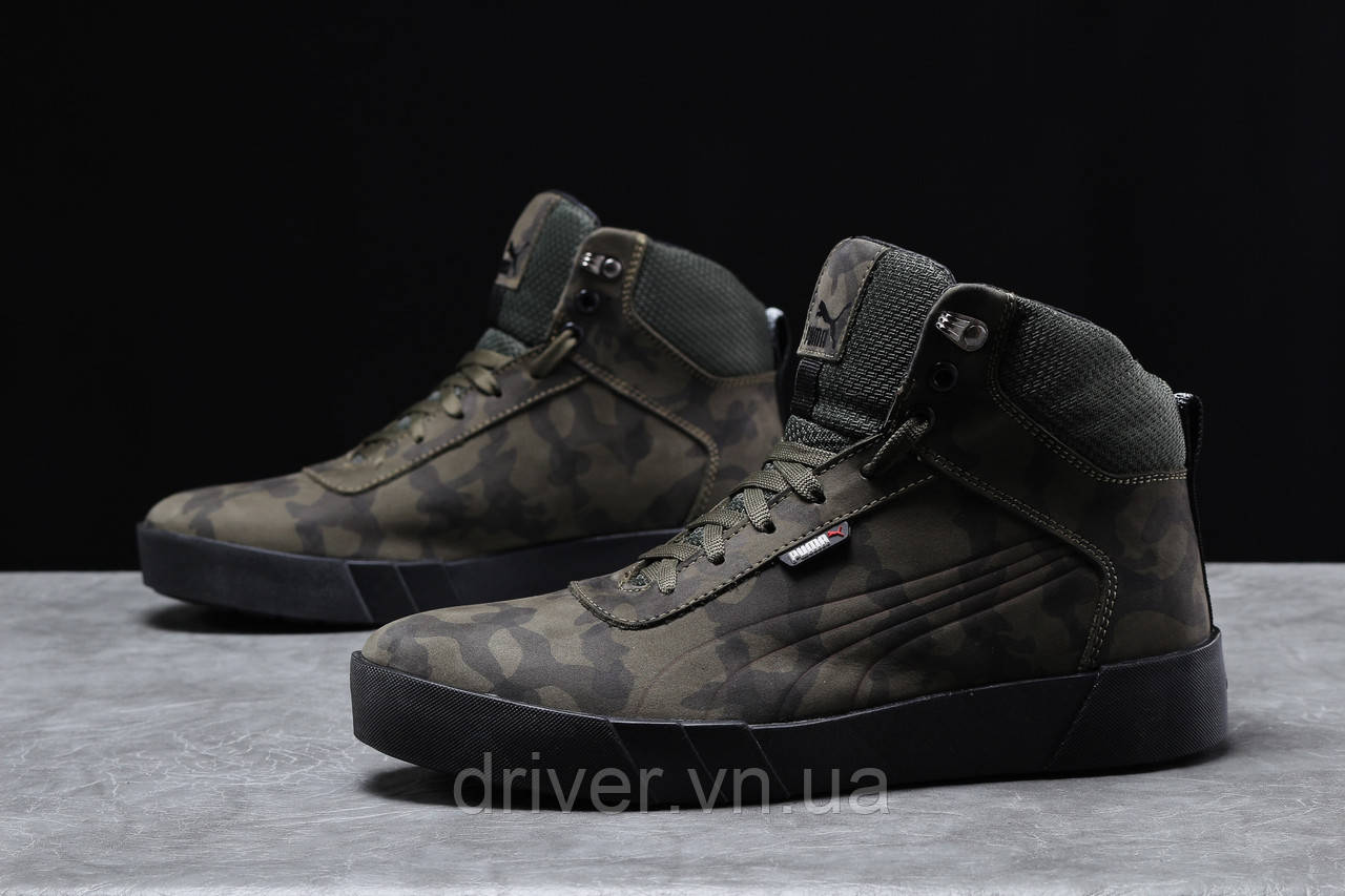 Зимние мужские кроссовки 31694, Puma Desierto Sneaker, хаки [ ] р.(43-28,0см) - фото 1 - id-p1836113083