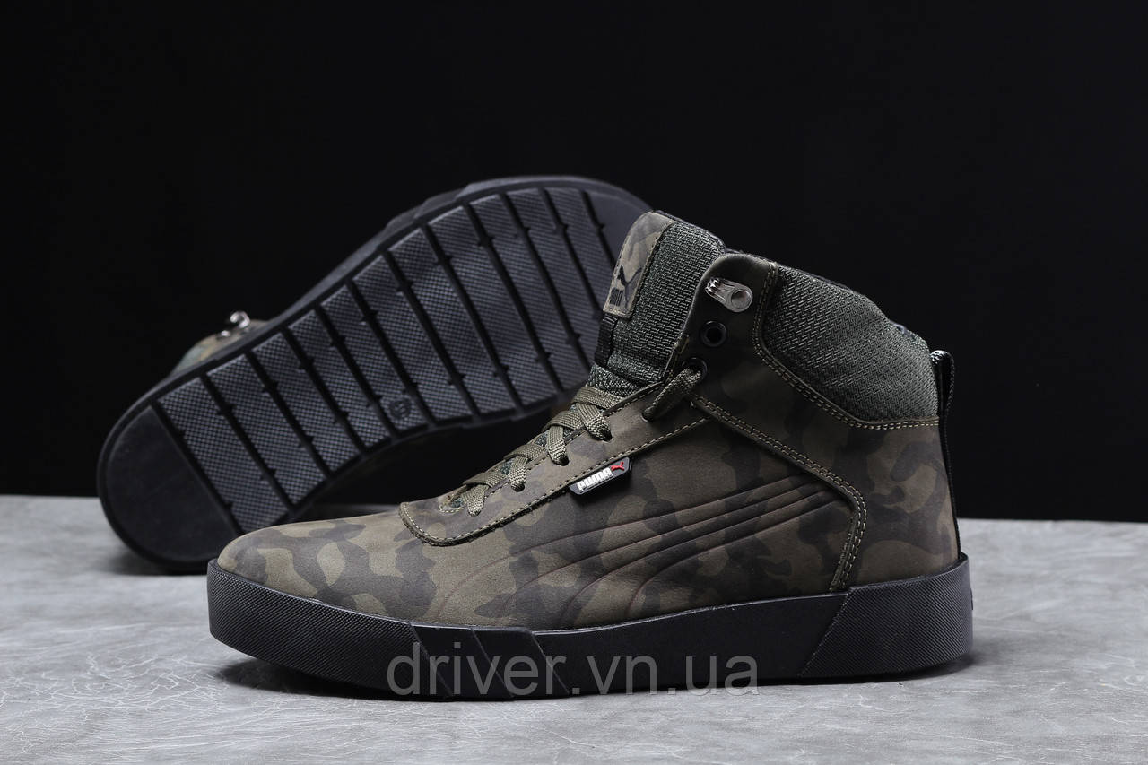 Зимние мужские кроссовки 31694, Puma Desierto Sneaker, хаки [ ] р.(43-28,0см) - фото 2 - id-p1836113083