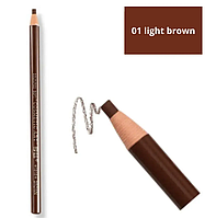 Олівець для розмітки брів, колір №01 світло-коричневий light brown (самозаточуваний)