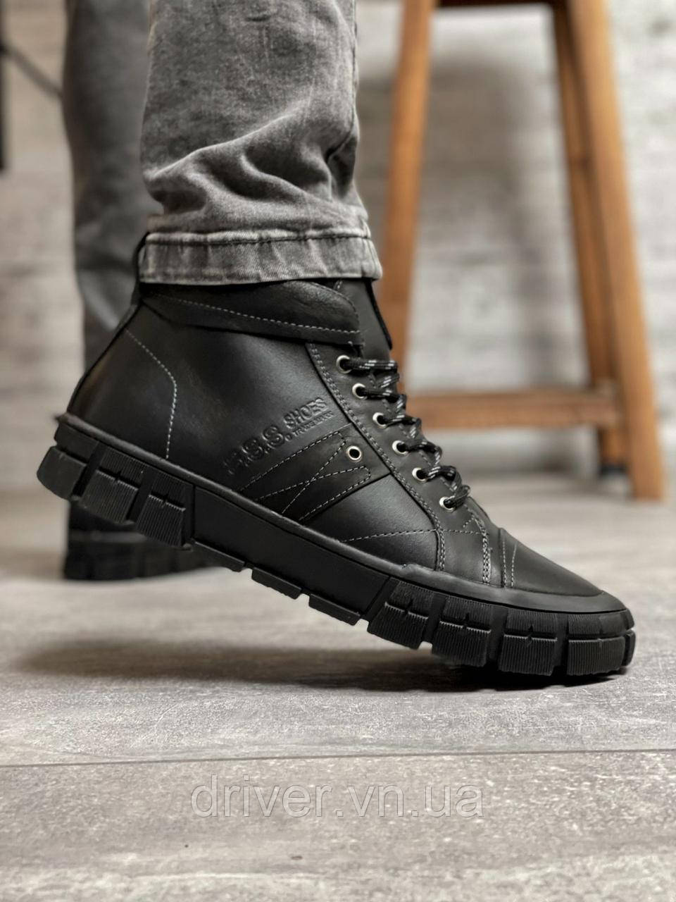Зимние мужские ботинки 31941, SSS Shoes, черные [ 42 ] р.(45-29,8см) - фото 6 - id-p1836113092