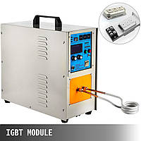 VEVOR 15 кВт высокочастотная индукционная печь, плавитель меди, высокочастотная нагревательная машина,