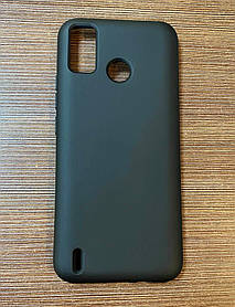 Чохол-накладка на телефон Tecno Spark 6 Go з мікрофіброю чорного кольору
