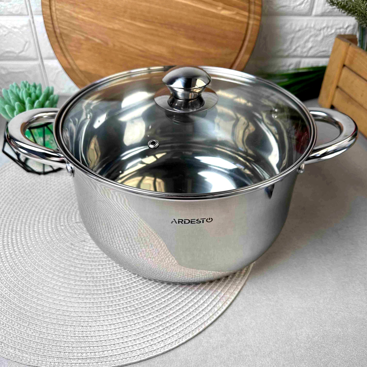 Велика каструля із нержавіючої сталі 3.2л Ардесто для індукційних плит ARDESTO Gemini Gourmet
