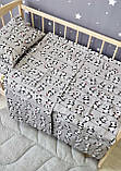 Комплект постільної білизни Qvatro Gold в дитяче ліжечко 120*60 см наволочка підковдра простирадло, фото 5
