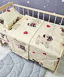 Комплект постільної білизни Qvatro Gold в дитяче ліжечко 120*60 см наволочка підковдра простирадло, фото 3