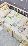 Комплект постільної білизни Qvatro Gold в дитяче ліжечко 120*60 см наволочка підковдра простирадло, фото 7