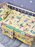 Комплект постільної білизни Qvatro Gold в дитяче ліжечко 120*60 см наволочка підковдра простирадло, фото 10