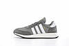 Чоловічі кросівки Adidas Iniki Gray Адідіс Ініки чорні с білим замш текстиль легкі дихаючі весна літо, фото 8