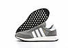 Чоловічі кросівки Adidas Iniki Gray Адідіс Ініки чорні с білим замш текстиль легкі дихаючі весна літо, фото 6