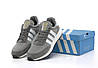 Чоловічі кросівки Adidas Iniki Gray Адідіс Ініки чорні с білим замш текстиль легкі дихаючі весна літо, фото 3