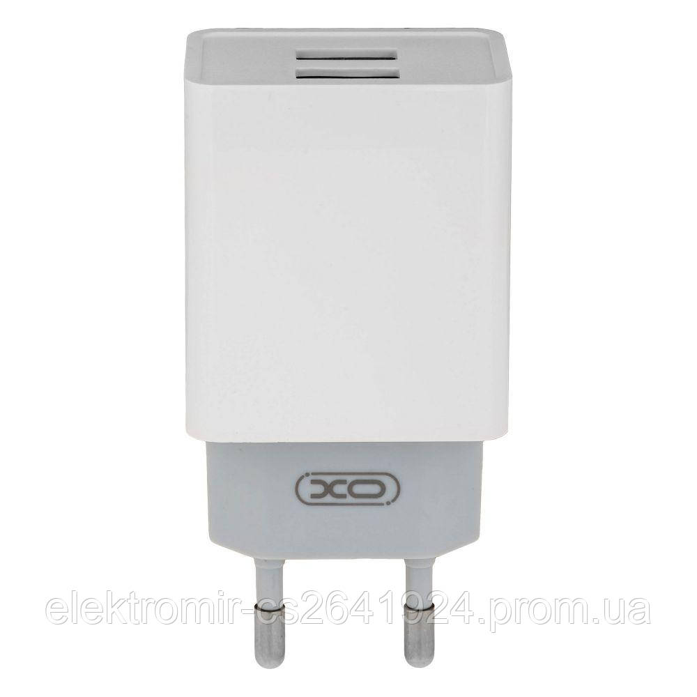 Мережевий зарядний пристрій XO L65EU Type-C 2.4 A 2 USB