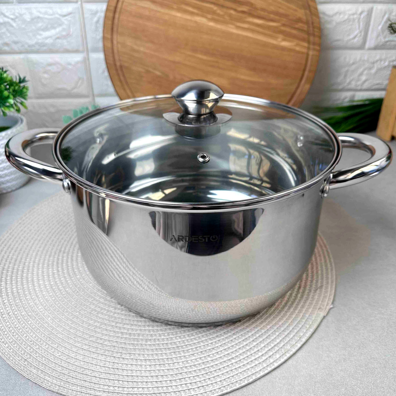 Велика каструля із нержавіючої сталі 2.3л Ардесто для індукційних плит ARDESTO Gemini Gourmet
