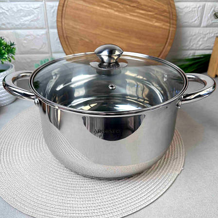 Велика каструля із нержавіючої сталі 2.3л Ардесто для індукційних плит ARDESTO Gemini Gourmet, фото 1